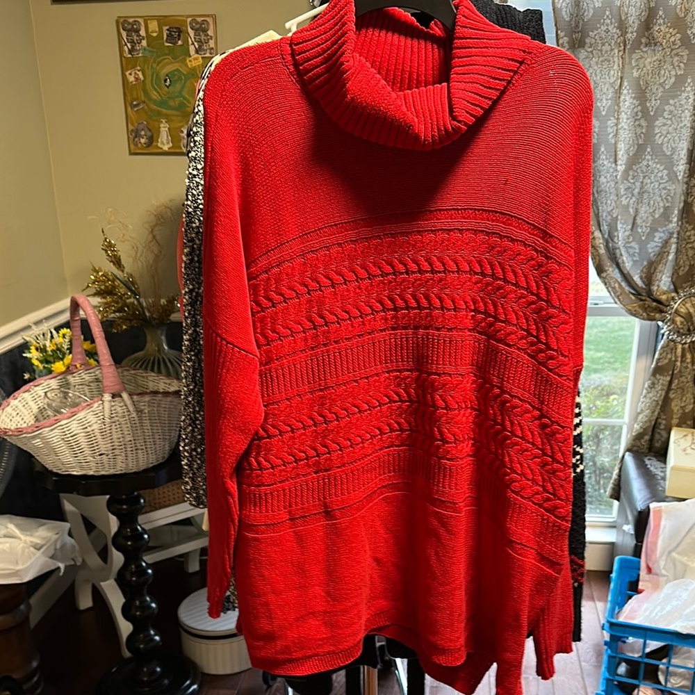 Cozy Red Turtleneck Sweater